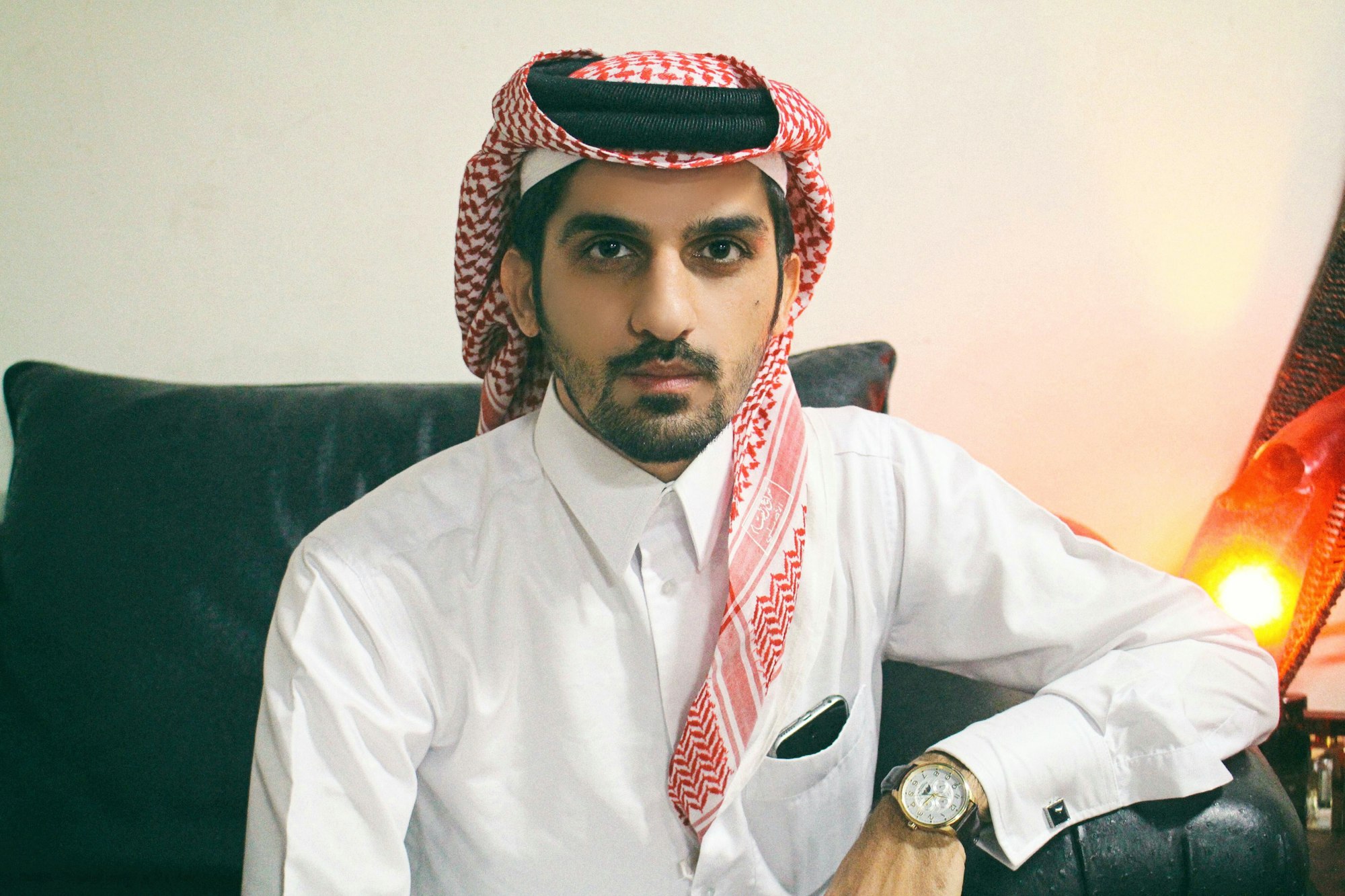 An Arab young Qatari man portrait. Arab businessman. Saudi businessman handsome man.Dubai ashiq khan